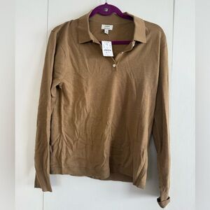 J. Crew Women's Camel V-Neck Sweater